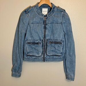 Avec Les Filles Anthropologie Blue Jean Jacket